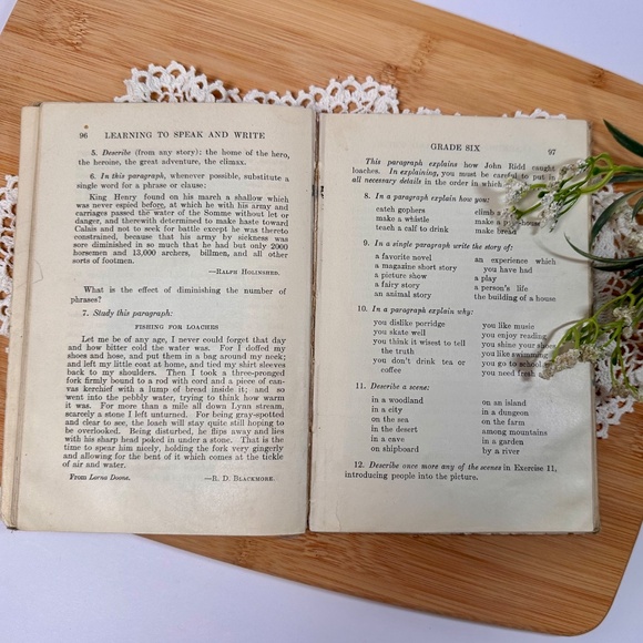 🌿 Vintage 1924 Schoolbook – Learning to Speak and Write, Book II - Picture 9 of 16